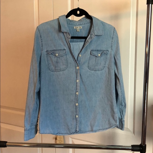 Tops | Per Se Denim Shirt | Poshmark